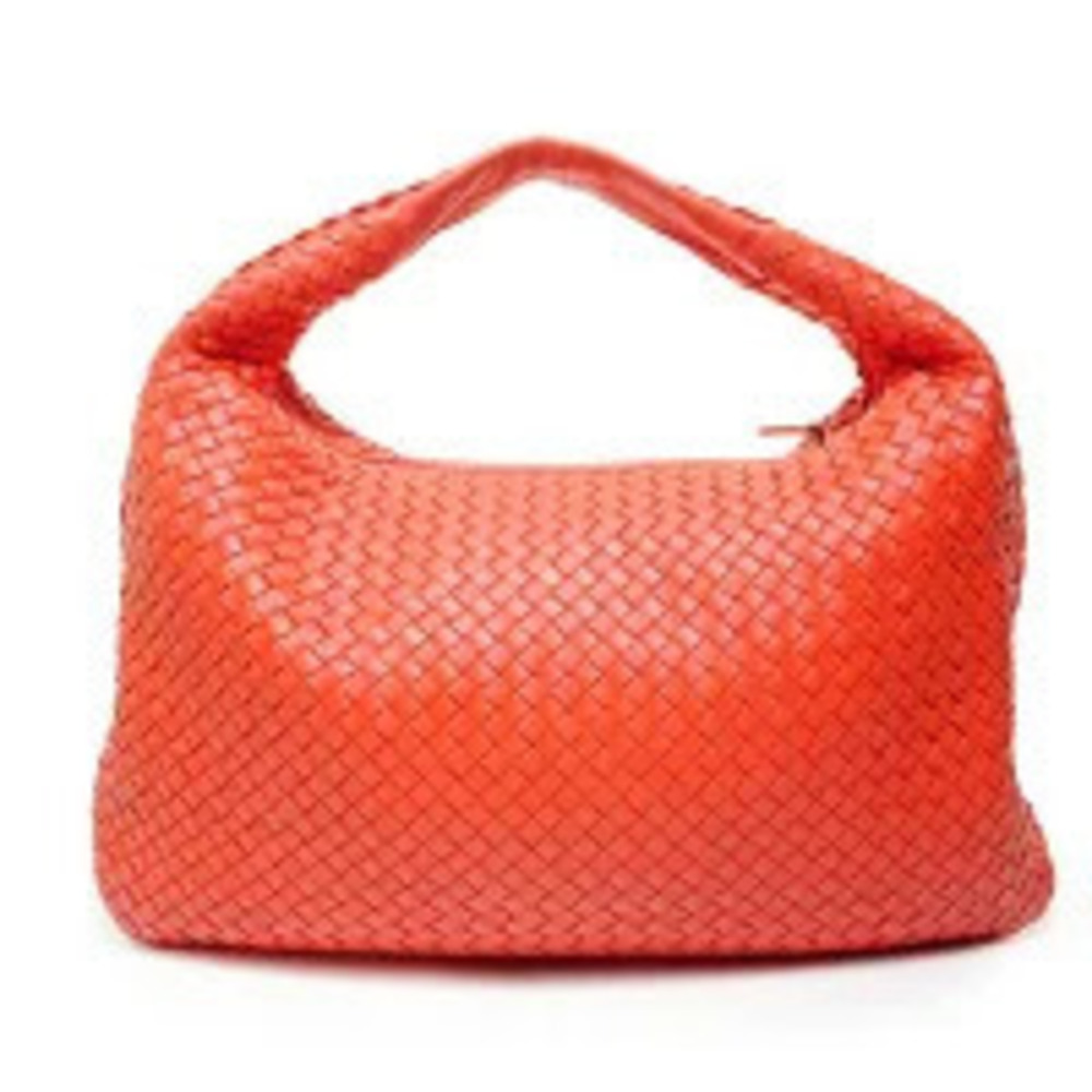 Bottega Veneta Intrecciato Hobo Handbag Red